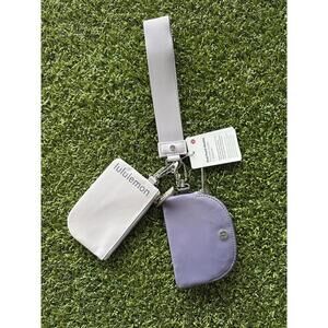 Dual Pouch Wristlet - Faint Lavender/Grape Mist